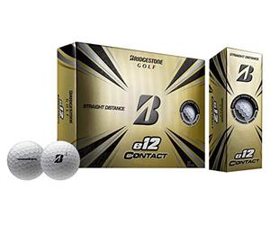 Bridgestone Golf E12 Contact White Palline da golf, confezione da 12
