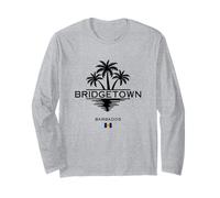Bridgetown Barbados Palme Mare dei Caraibi Isola Tropicale Maglia a Manica