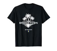 Bridgetown Barbados Palme Mare dei Caraibi Isola Tropicale Maglietta