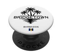 Bridgetown Barbados Palme Mare dei Caraibi Isola tropicale PopSockets PopGrip Adesivo