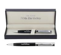 Bridgewater Pen Company Birthday Collection Executive - Penna a sfera per 18°, 21°, 50°, 60°, 70°, 80° compleanno, in confezione regalo (70° compleanno)