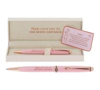 Bridgewater Pen Company Penna a sfera sentimentale ricaricabile, lussuosa penna a sfera, in confezione con biglietto per messaggi, per famiglia, mamma, nonna, sorella, amici, papà e nonno (Nan Love