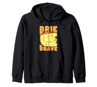 Brie Brave, Simpatico Gioco di Parole al Formaggio, Design da buongustaio Felpa con Cappuccio