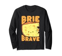 Brie Brave, Simpatico Gioco di Parole al Formaggio, Design da buongustaio Maglia a Manica