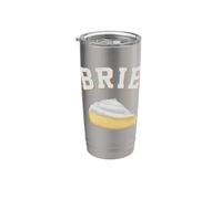 Brie Cheese Funny College Team Logo Inglese Testo Immagine Bicchiere termico in acciaio inox doppia parete