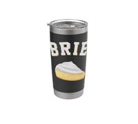 Brie Cheese Funny College Team Logo Inglese Testo Immagine Bicchiere termico in acciaio inox doppia parete