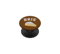 Brie Cheese Funny College Team Logo Inglese Testo Immagine PopSockets PopGrip Adesivo