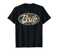 Brie Cheese Gourmet Foodie Camouflage Classic Design Maglietta