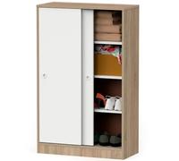 briebe Armadio camera da letto, multiuso, bagno, mobile sotto ausiliario cucina, scarpiera, 2 ante scorrevoli 120 x 74 x 33 cm (altezza x larghezza x profondità), grande capacità, Nova (rovere
