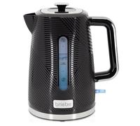 briebe Elegance Bollitore Elettrico 1,7L, Teiera Elettrica per Infusione da 2200 W, Ebollizione Rapida, senza BPA, Base a 360°, Controller Strix, Spegnimento Automatico, Design Moderno, Nero
