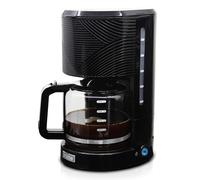 briebe Elegance Macchina Caffè Americano 10 Tazze, Caffettiera con Filtro Permanente Riutilizzabile, Funzione Mantenimento Caldo, Sistema Antigoccia 1,25L, Nero