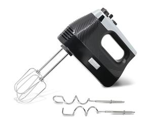 briebe Elegance Sbattitore Eletrico 400W Impastatrice Speciale per Pasticceria, 5 Velocità + Turbo, Accessori per Montare e Impastare in Acciaio Inox, Albumi, Panna, Impasto per Pizza, Torte, Nero