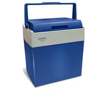 briebe Frigorifero Portatile da Viaggio Termoelettrico 28 Litri AC/DC 12V / 220V, Per Auto, Campeggio, Raffredda e Tiene Caldo, Modalità a Basso Consumo (Blu)