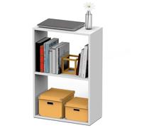 briebe Libreria per libri, mobili da salotto e ufficio, moderna, 75 x 50 x 24,5 cm (altezza x larghezza x profondità), camera per bambini e giovani, 2 ripiani, Nova (bianco)