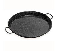 briebe Paellera Valenciana Induzione Smaltata 24 cm, Acciaio Smaltato, 2 Razioni di Paella, Adatto per Vetroceramica, Fuoco, Gas, Forno, Sollevamento Nero Jaspeato