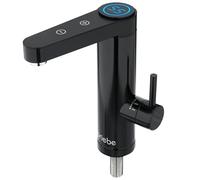 briebe Rubinetto scaldabagno elettrico istantaneo da tavolo, basso consumo, rubinetto da cucina bagno in acciaio inox, display selettore temperatura, campeggio, camper, acqua calda istantanea, facile