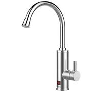 briebe Rubinetto scaldabagno elettrico istantaneo da tavolo, basso consumo, rubinetto da cucina in acciaio inox, display indicatore temperatura, campeggio, camper, acqua calda all'istante facile