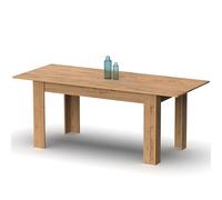 briebe Tavolo da pranzo allungabile, soggiorno o cucina per 6 a 10 persone 140-195x77x80 cm (larghezza chiusa - aperta x altezza x profondità) mobili design moderno, opale rovere oro