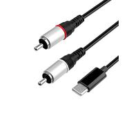 BRIEFCEC Cavo audio da tipo C a RCA, 1 m, cavo da USB C a RCA, cavo adattatore Y-splitter per telefoni, tablet, home theater, amplificatori, altoparlanti e altro (1 m, nero)