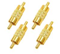 BRIEFCEC Connettore RCA maschio a maschio, adattatore video audio, adattatore AV frizione (4 pezzi)