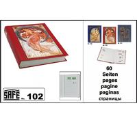 Francobolli Classificatore Retrò Rosso 60 Bianco Pagine + Cassetta Safe