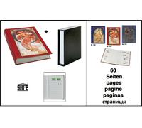 Briefmarken-Einsteckbuch-Retro-Rot-60-weiße-Seiten Kassette-SAFE-102 153-5