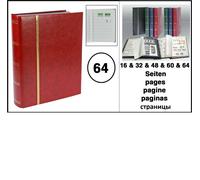 Briefmarkenalbum-Einsteckbuch-Weinrot-Rot-64-weiße-Seiten-SAFE-150-1