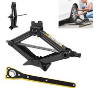 BRIEFNE Car Scissor Jack 2T Auto Emergenza Manovella Ascensore Risparmio di Manodopera Riparazione e Cambio di Pneumatici Strumento con Chiave per Berlina/SUV Antiscivolo