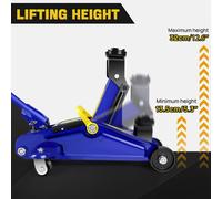 BRIEFNESS Martinetto per carrello a basso profilo Attrezzo di emergenza per la riparazione di pneumatici, cambio pneumatici in furgoni e garage