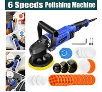 BRIEFNESS Tampone per lucidatrice per auto a 6 velocità, ceretta elettrica per dettagli automatici e rimozione dei graffi con tamponi per lucidatura