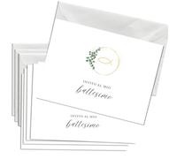 Briefzauber 12 inviti battesimo con 12 buste | Inviti per celebrazioni e ricorrenze per bambini e adulti | Set DIN A6 con guida alla compilazione | Vari motivi (Battesimo - minimal)