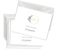 Briefzauber 12 inviti cresima con 12 buste | Inviti per celebrazioni e ricorrenze | Set formato DIN A6 con guida alla compilazione | Vari motivi (Cresima - minimal)