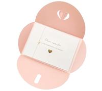 Briefzauber Biglietto Vuoi essere la mia damigella con bracciale donna e busta con cuore | Braccialetti amicizia | Regalo matrimonio | Varianti disponibili (Damigella - Rosa)