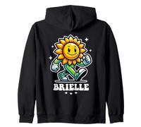 Brielle - Simpatico motivo girasole per ragazze, nome Brielle Felpa con Cappuccio