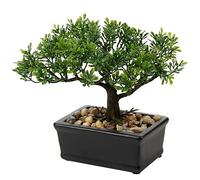 Briful Bonsai artificiale in vaso, 16,5 cm, piante finte, bonsai giapponese, decorazione per interni ed esterni, decorazione per scrivania