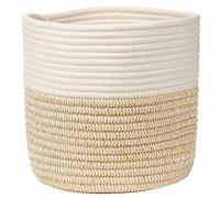 Briful Cesto coprivaso per piante da interni, in corda di cotone, 25 x 25 cm, cestino portaoggetti per piante, giocattoli e creazioni fai da te, decorazione rustica per la casa