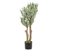 Briful Pianta artificiale grande 90 cm come vera agava, piante artificiali Yucca Elephantipes in vaso, piante decorative tropicali, palma, pianta d'appartamento, decorazione per la casa e l'ufficio