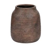 Briful - Vaso grande in ceramica rustica, vaso vintage da fattoria, terracotta naturale, ceramica antica, decorazione per soggiorno, cucina, camino, tavolo, 17,8 cm, marrone
