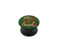 Brigata di slitta natalizia retrò con gatto abissino PopSockets PopGrip Adesivo