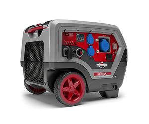 Briggs and Stratton Serie Q6500 Quiet Power Technology, con Tecnologia a Inverter Portatile a Benzina, 6500 Watt/5000 Watt di Potenza Pulita, Ultra Silenzioso e Leggero, Nero, Argento, Q6500