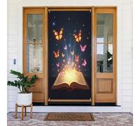 Bright Book Print No.11 Coperture decorative per porte, striscione per interni ed esterni, primavera, estate, autunno, inverno, Halloween, Natale, decorazioni per la casa