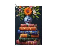 Bright Book Print No.3 - Asciugamani da golf per uomo e donna, 61 x 40 cm, alla moda, assorbenti, ad asciugatura rapida, accessori per la pulizia della palla e borsa da club, con moschettone