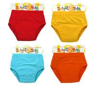 Bright Bots 4 Pack Unisex Washable Potty Training Pantaloni con FOM Impermeabile PUL (Ex Large, Circa 3 Anni)