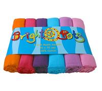 Bright Bots - panni quadrati in mussola, 70 cm (Confezione da 6)