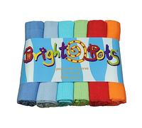 Bright Bots - Panni quadrati in mussola, 70 cm (Confezione da 6)