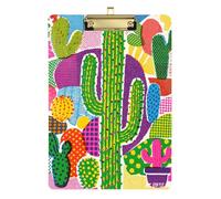 Bright Color Cactus 80s appunti Set di tavoletta rigida per classe di quinta elementare essenziale per insegnanti Dimensioni 9 x 12,5 Tablas para escribir Gold Hold
