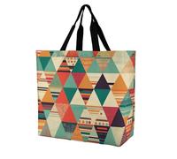 Bright Colors And Stripes Borsa Per Il Trasporto Portatile Borsa A Spalla Impermeabile Shopper Bag Per Viaggi Donna Picnic