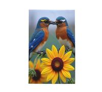Bright Daisy Bird Print No.176 - Asciugamani da cucina ad asciugatura rapida, morbidi e assorbenti, per asciugare la cucina, con cordino per decorazione