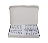 Bright Ideas - Calendario 2025, per pianificazione ufficio, lavori scolastici, ideale per il lavoro o l'aula a strappo, ogni pagina 1 mese, confezione da 50 mini linguette