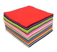 Bright Ideas Fogli quadrati in feltro morbido e spesso in poliestere, per tessuti tessili, fai da te, cucito, patchwork, arti e artigianato, 50 fogli colorati in 25 colori assortiti, 22 cm x 22 cm,